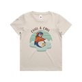 Funny Australian kids t-shirt with hand drawn penguin design