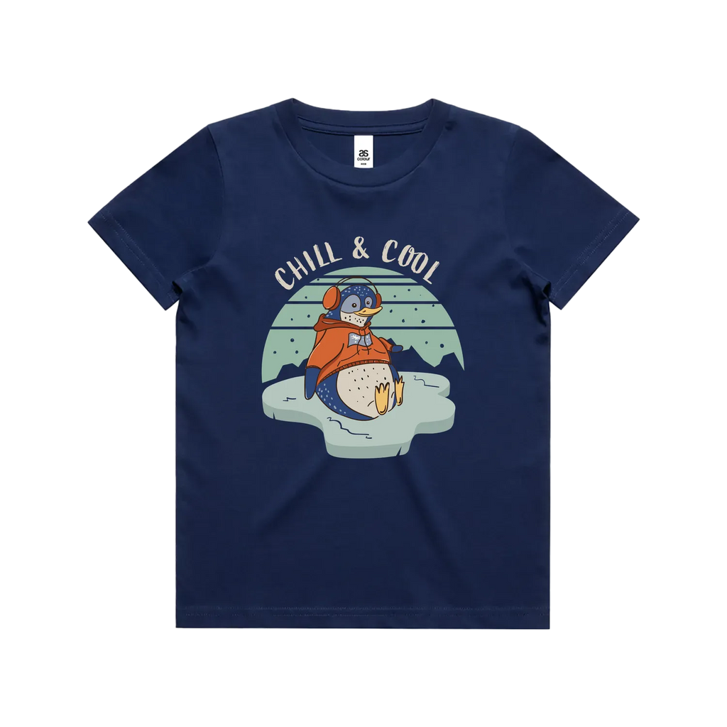 Funny Australian kids t-shirt with hand drawn penguin design
