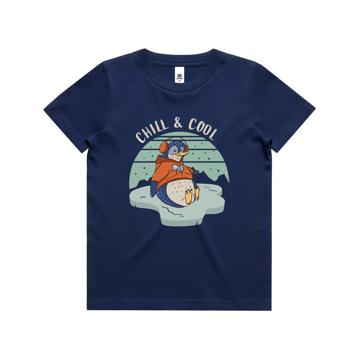 Funny Australian kids t-shirt with hand drawn penguin design