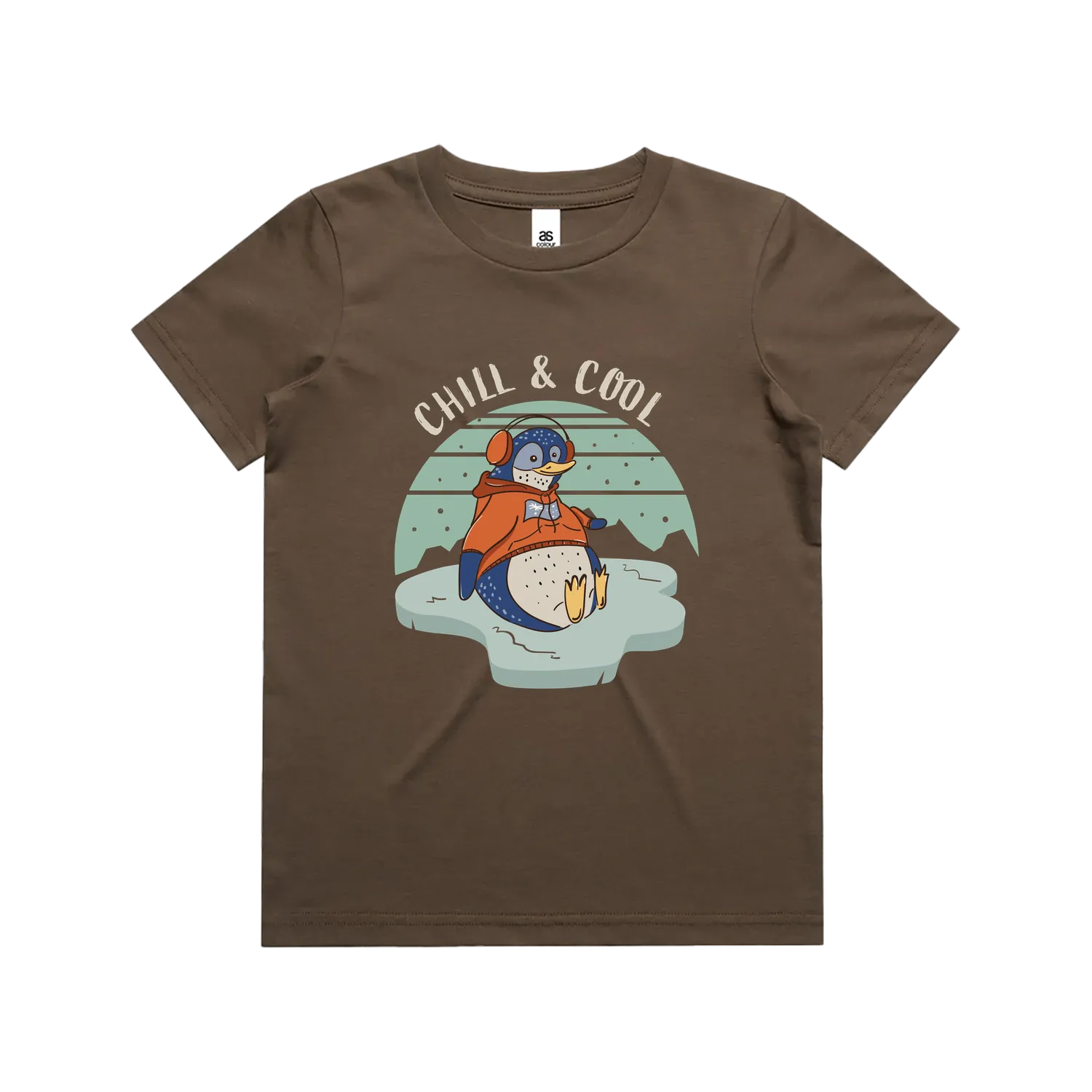 Funny Australian kids t-shirt with hand drawn penguin design