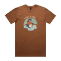 Funny Australian men's t-shirt with hand drawn penguin design