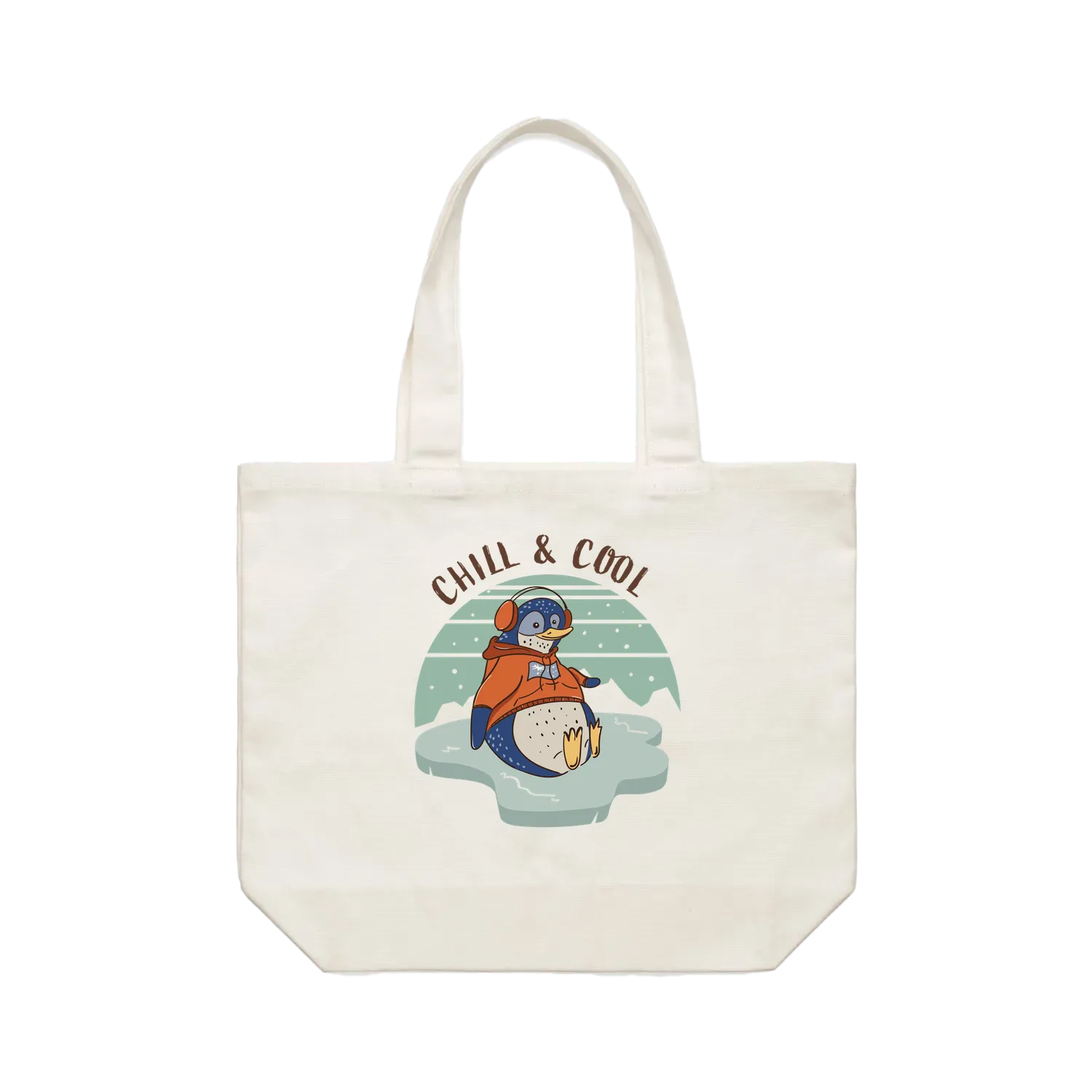 Funny penguin tote bag Australian souvenir winter design