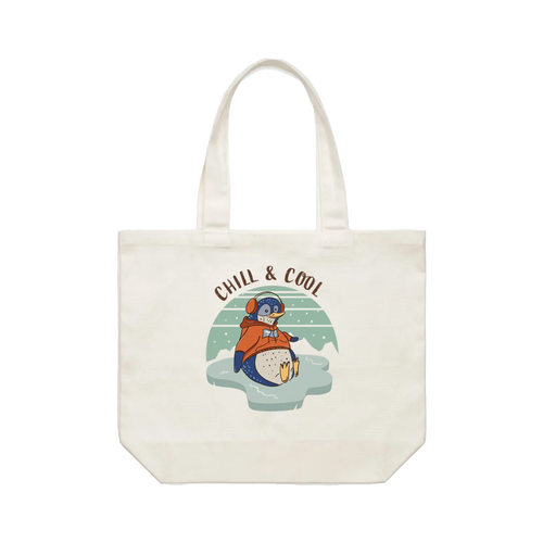 Funny penguin tote bag Australian souvenir winter design