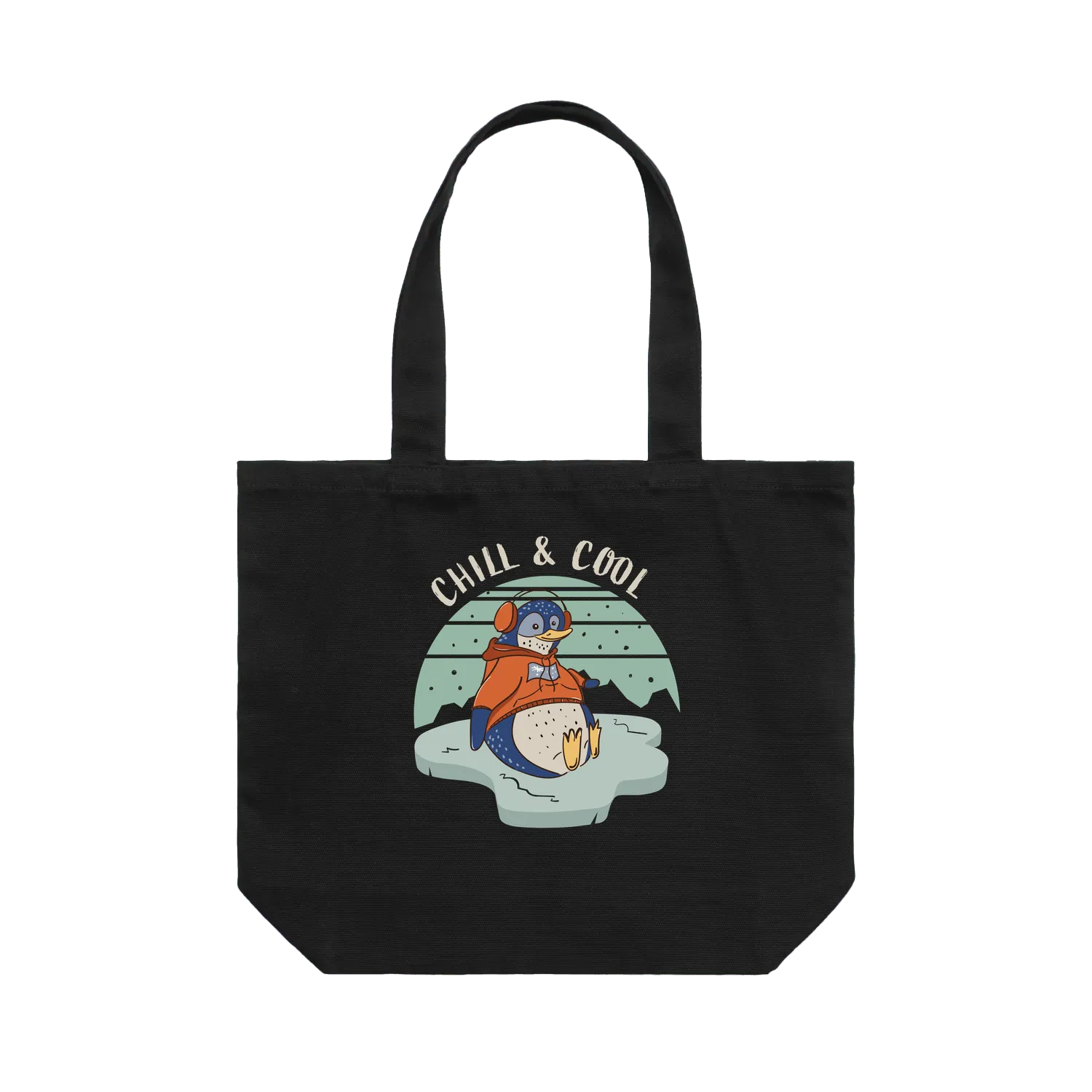 Funny penguin tote bag Australian souvenir winter design