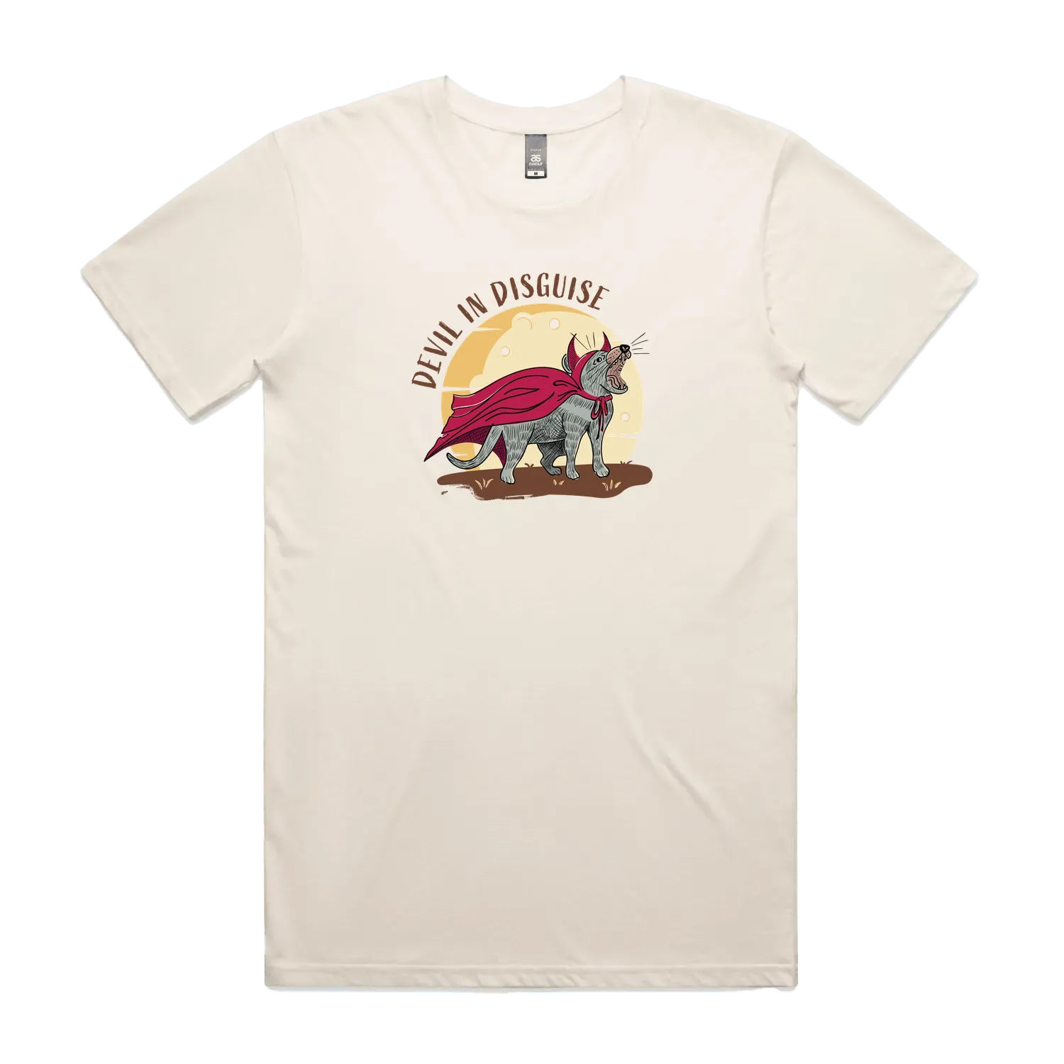 Funny Australian men's t-shirt with hand drawn Tasmanian devil design
