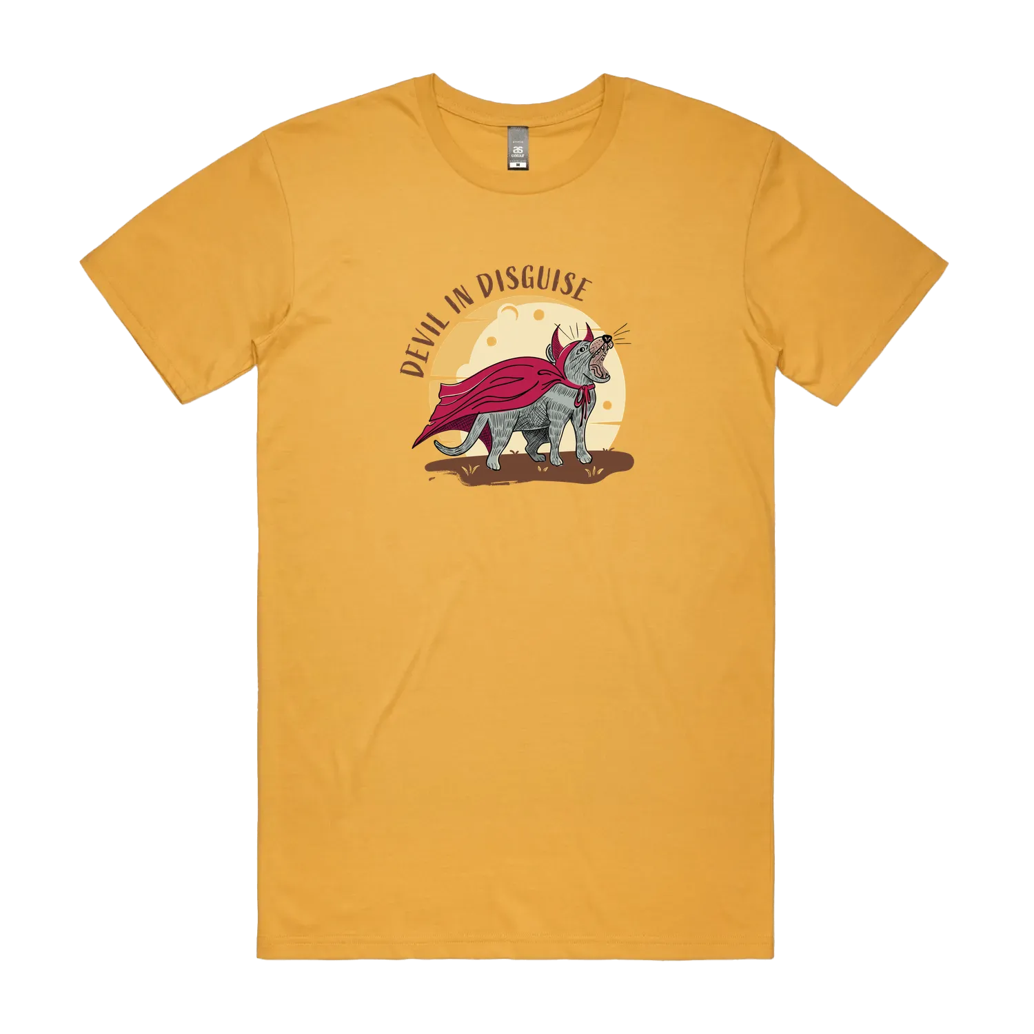 Funny Australian men's t-shirt with hand drawn Tasmanian devil design