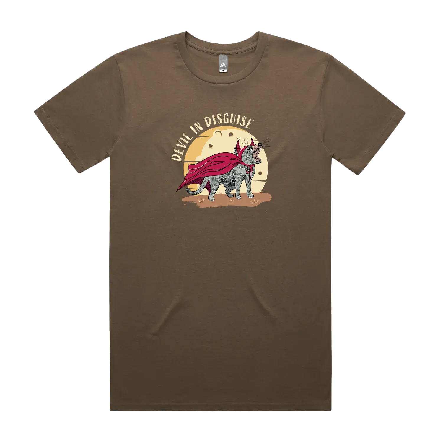 Funny Australian men's t-shirt with hand drawn Tasmanian devil design