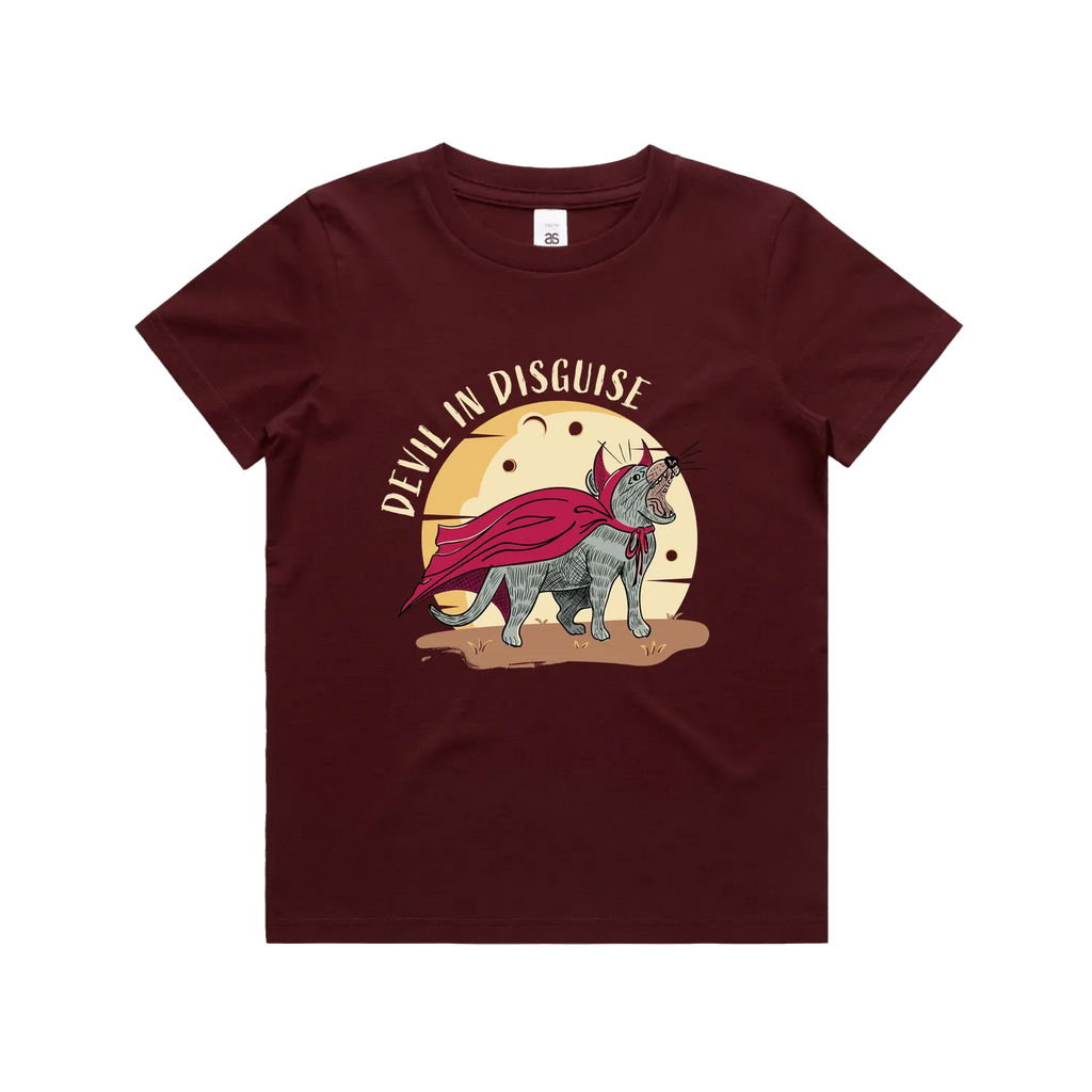 Funny Australian youth t-shirt with hand drawn Tasmanian devil design