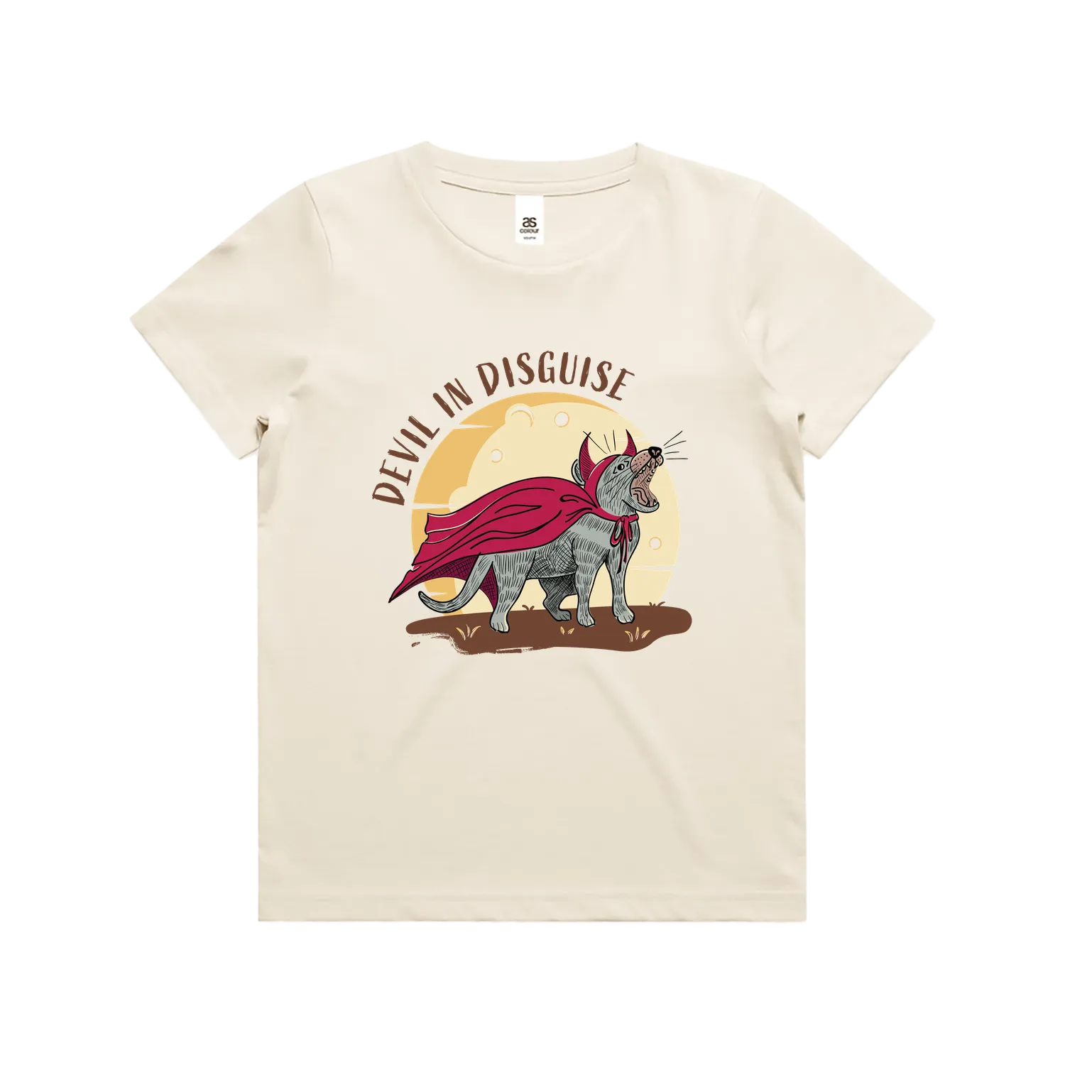 Funny Australian youth t-shirt with hand drawn Tasmanian devil design
