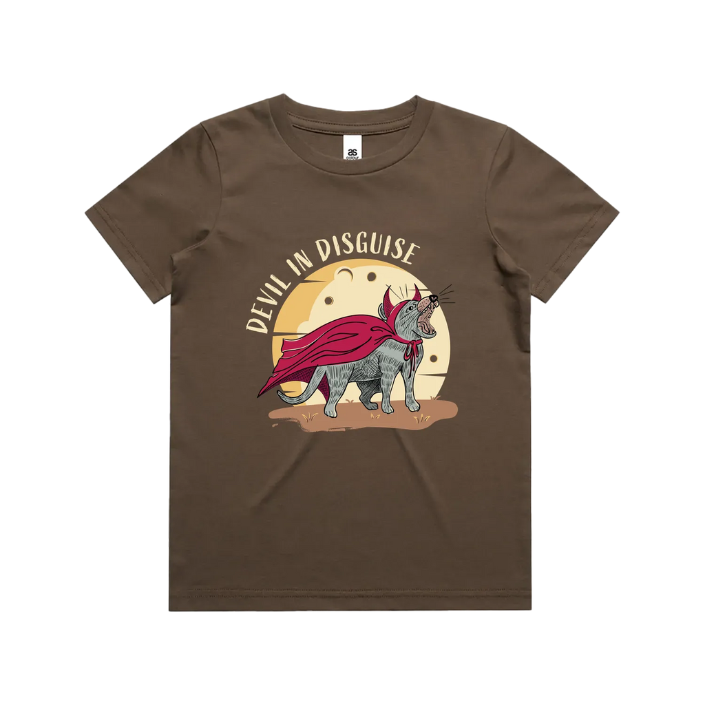 Funny Australian youth t-shirt with hand drawn Tasmanian devil design