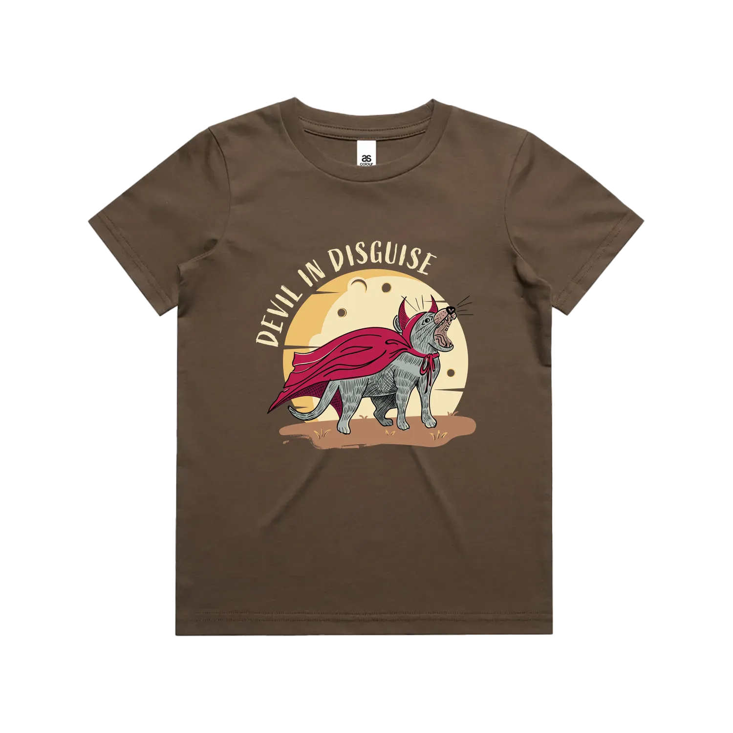 Funny Australian youth t-shirt with hand drawn Tasmanian devil design