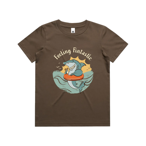 Funny kids t-shirt with hand drawn shark design