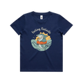 Funny Australian youth t-shirt with hand drawn shark design