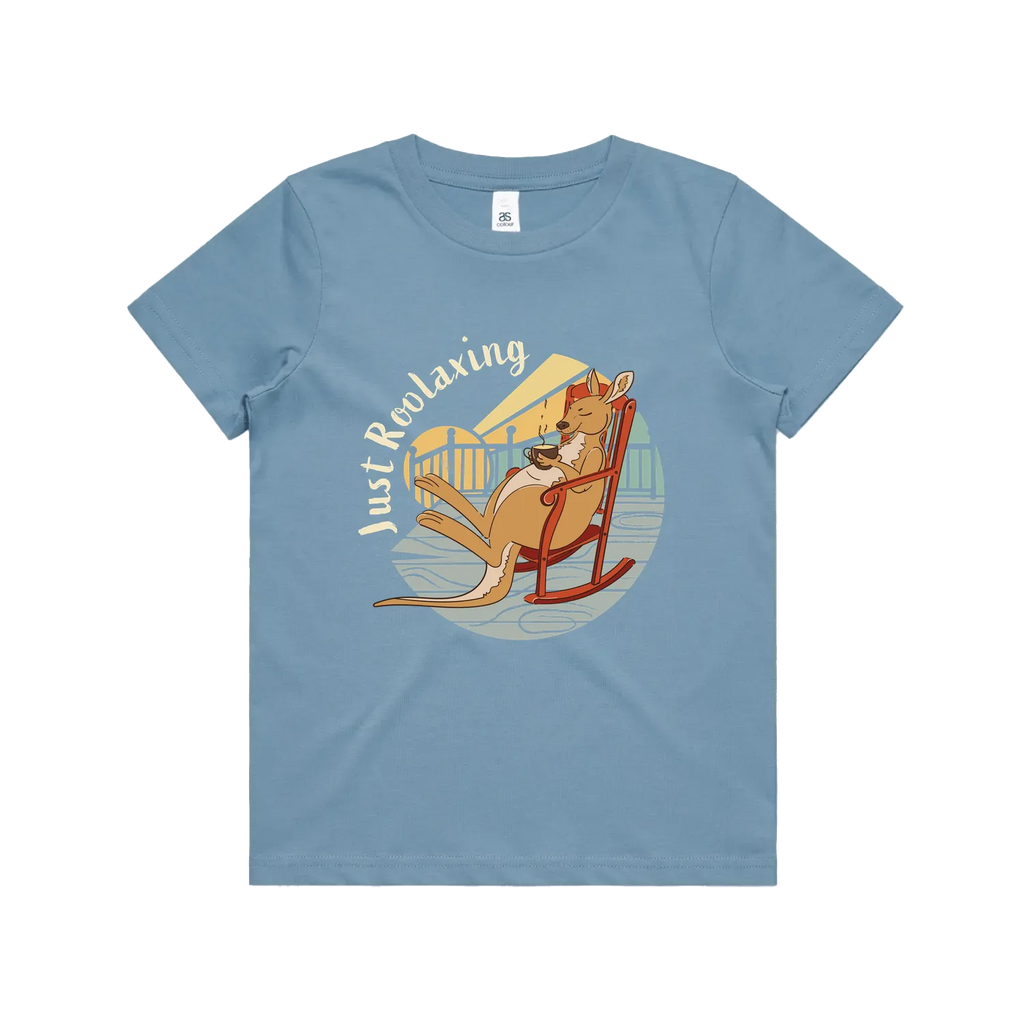 Funny Australian youth t-shirt with hand drawn kangaroo design