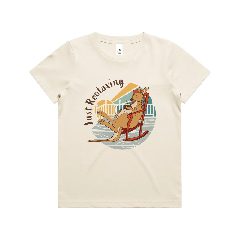 Funny Australian youth t-shirt with hand drawn kangaroo design