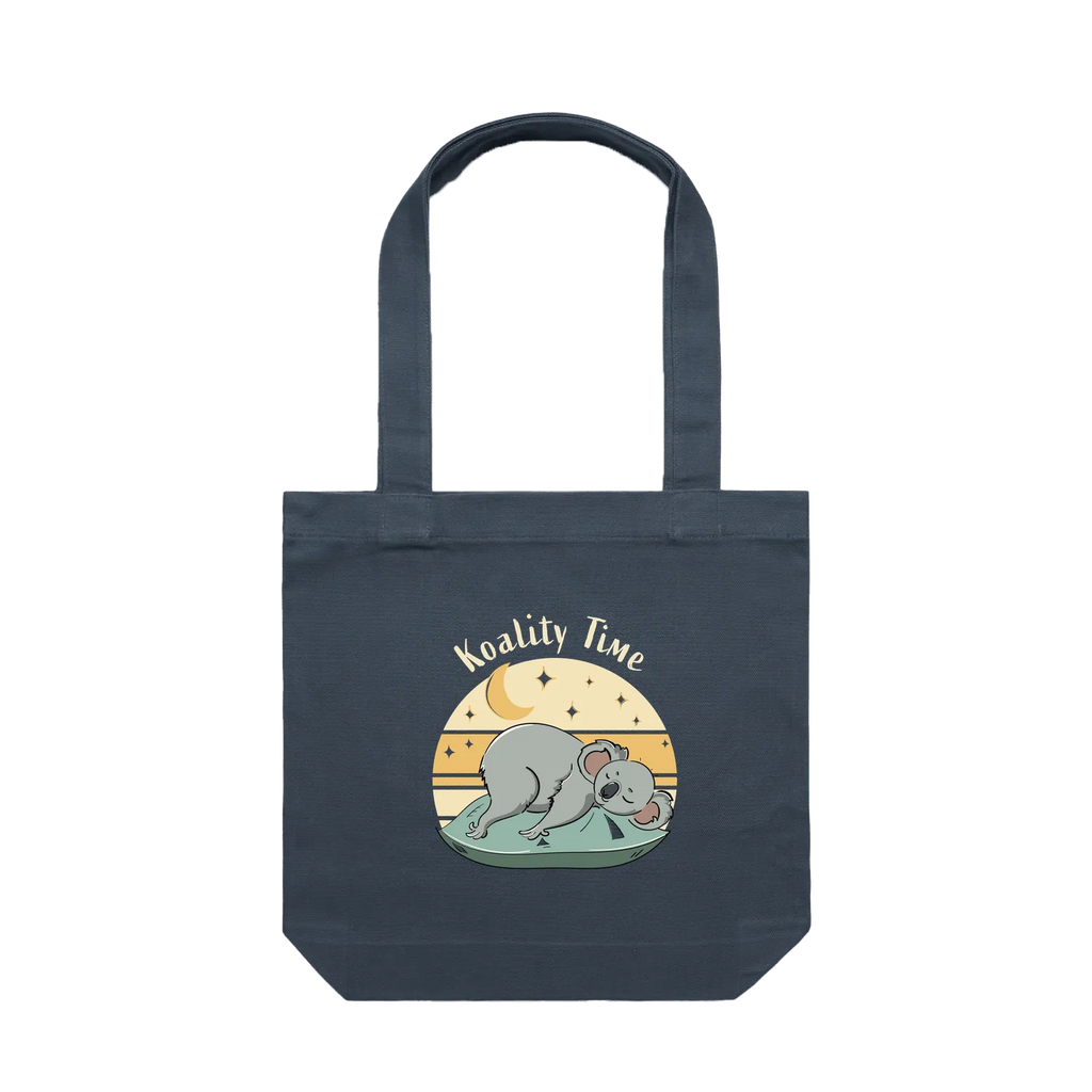 Koala tote bag with funny hand-drawn Australian animal design