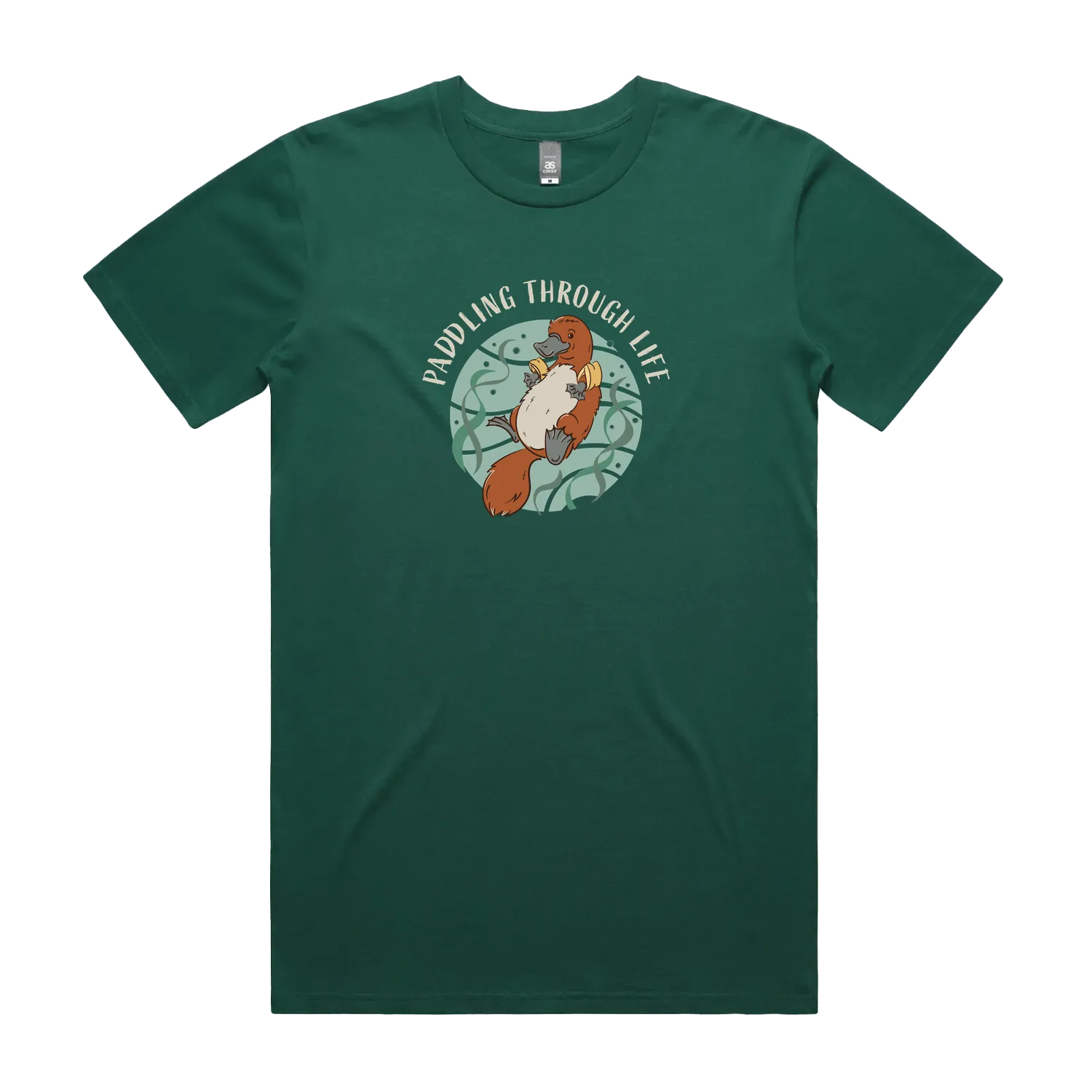Funny men's t-shirt with hand drawn platypus design