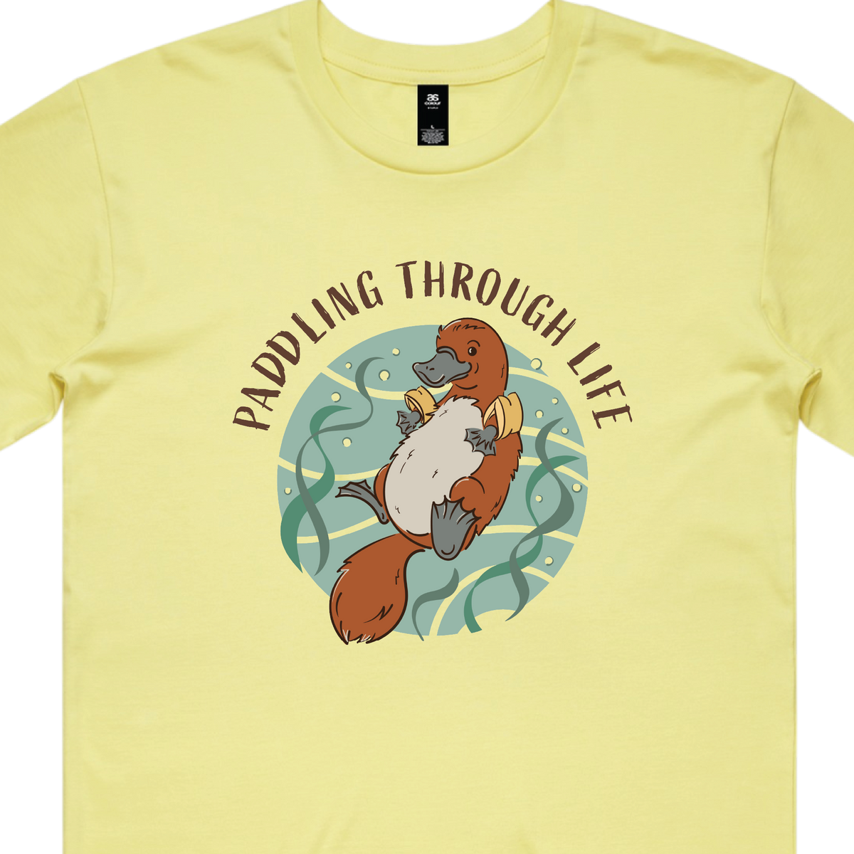 Funny men's t-shirt with hand drawn Platypus design