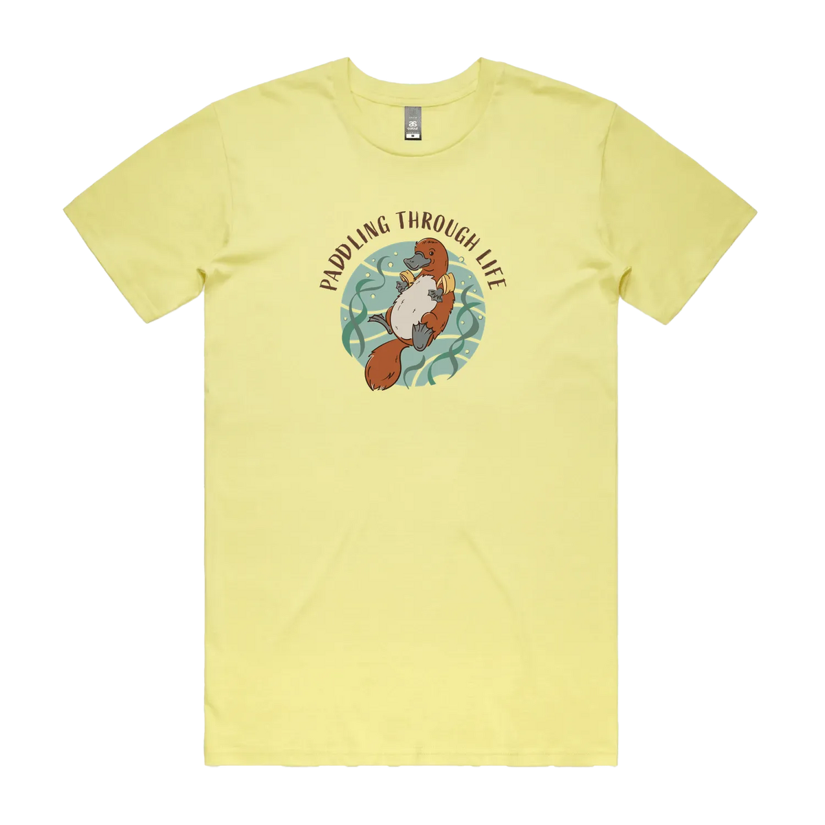 Funny men's lemonade t-shirt with hand drawn Platypus design