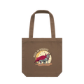 Tasmanian devil tote bag with funny hand-drawn Australian animal design