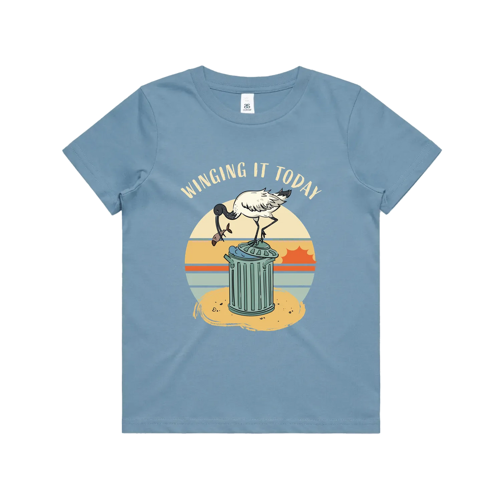 Funny kids t-shirt with hand drawn ibis design