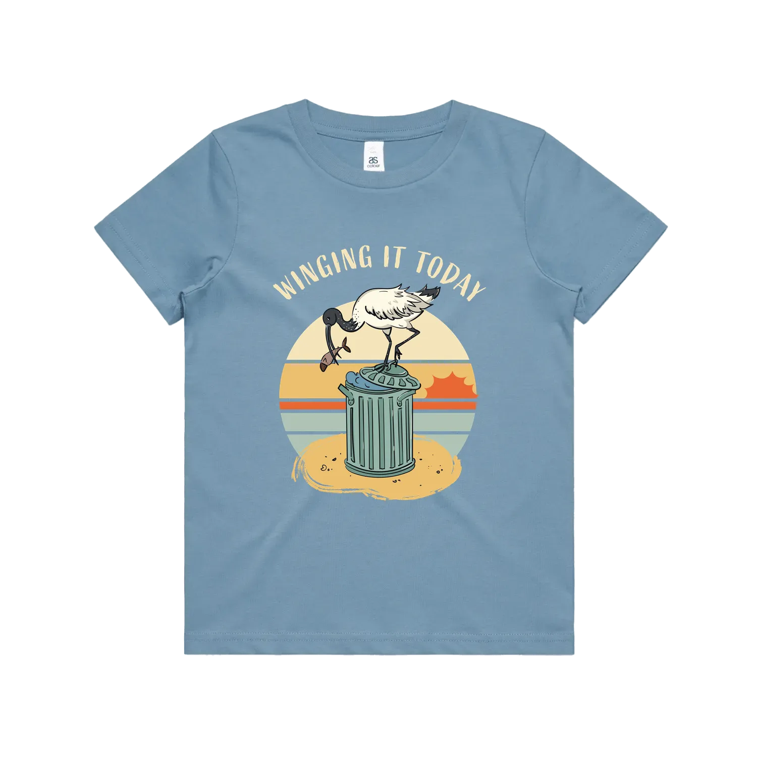 Funny kids t-shirt with hand drawn ibis design