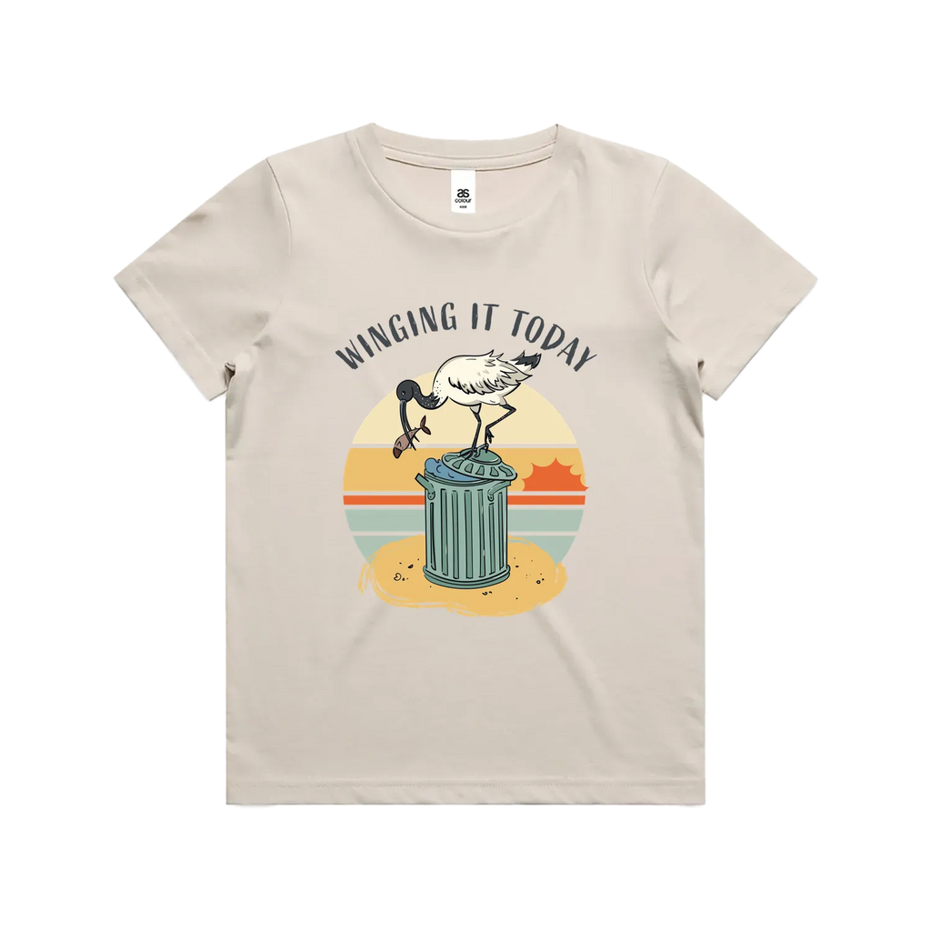 Funny kids t-shirt with hand drawn ibis design