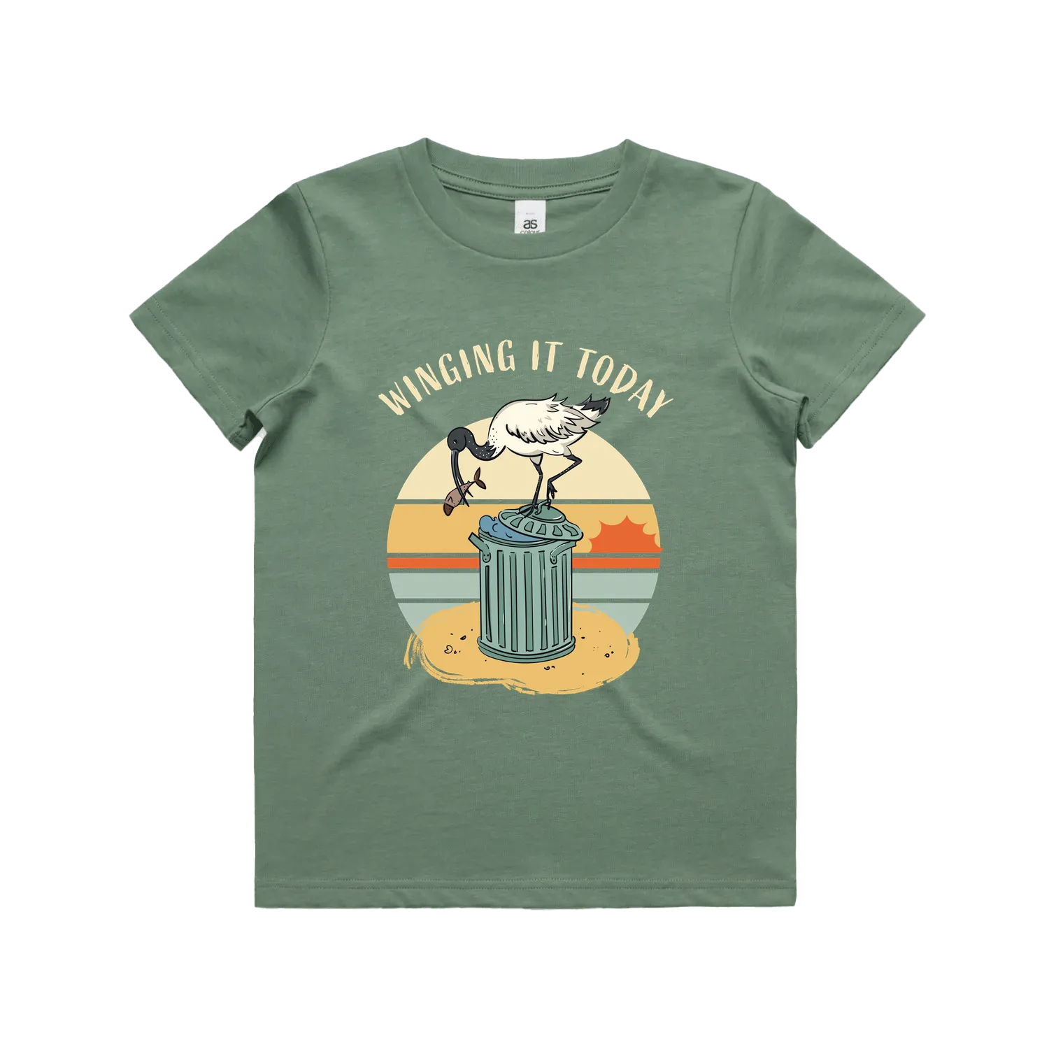 Funny kids t-shirt with hand drawn ibis design