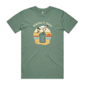Funny Australian men's t-shirt with hand drawn ibis design