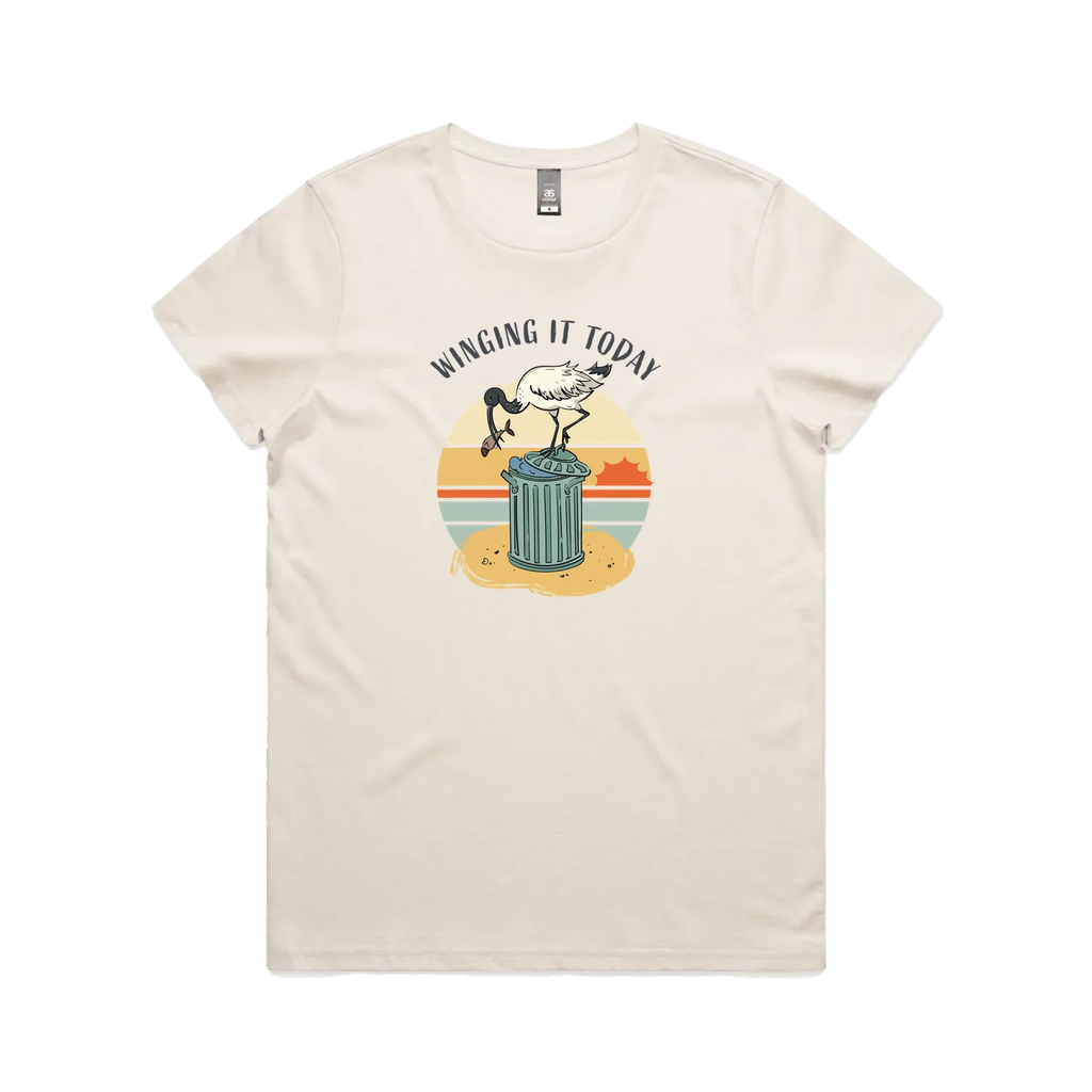 Funny ibis ecru t-shirt women’s Australian souvenir design