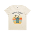 Funny Australian youth t-shirt with hand drawn ibis design