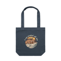Wombat tote bag with funny hand-drawn Australian animal design