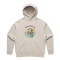 Women’s bone shark hoodie featuring a cute, funny hand-drawn shark design, Feeling Fintastic print