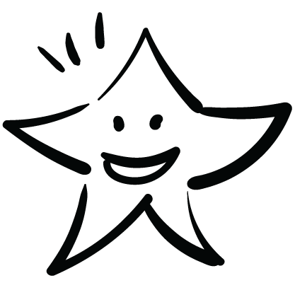 Star icon representing creativity and conversation-starting t-shirt designs